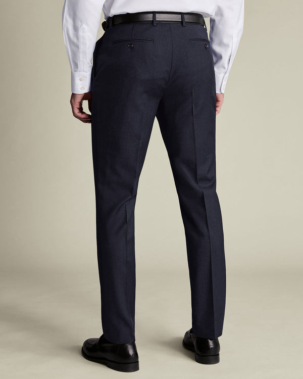 Italian Flannel Suit Pants - Navy