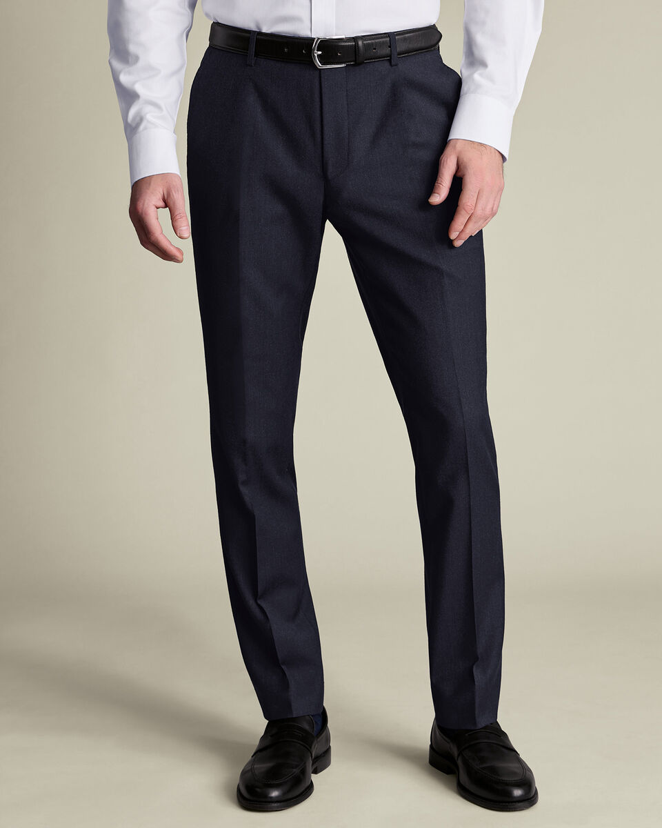 Italian Flannel Suit Pants - Navy Main image