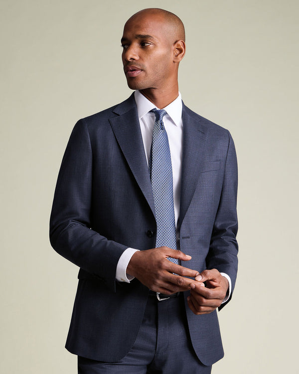 Italian Luxury Suit Jacket - Ink Blue