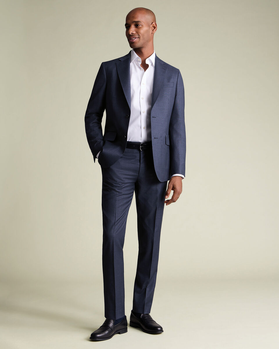 Italian Luxury Suit Pants - Ink Blue