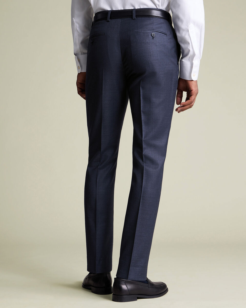 Italian Luxury Suit Pants - Ink Blue