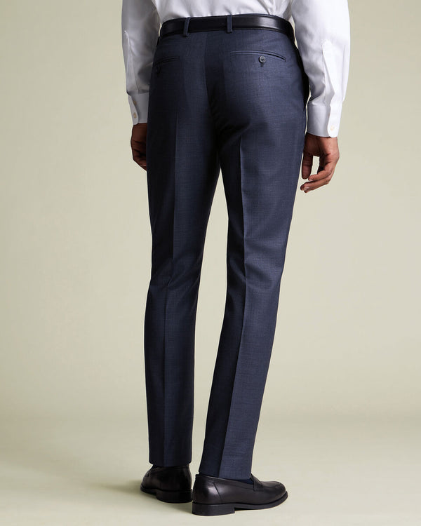 Italian Luxury Suit Pants - Ink Blue