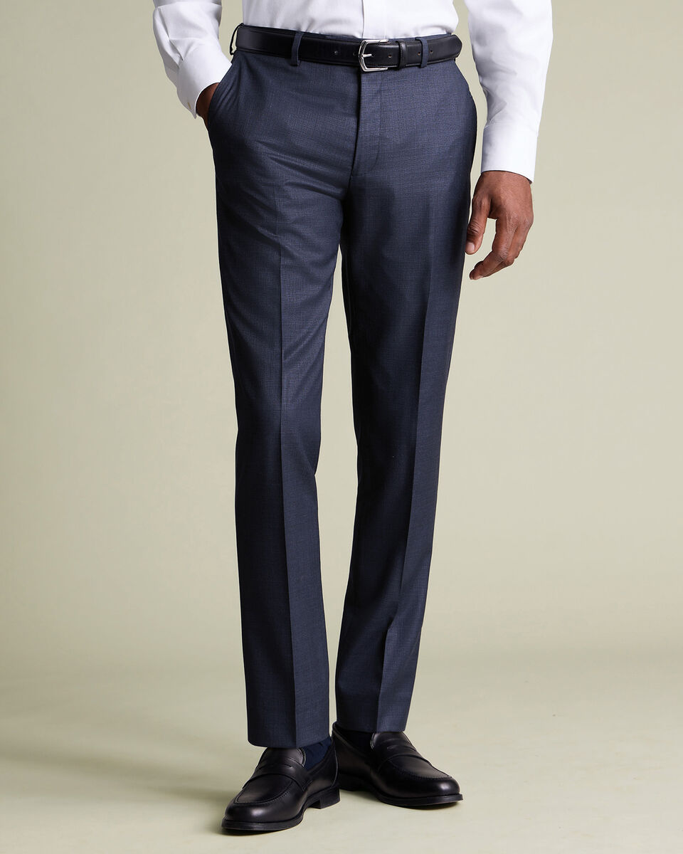 Italian Luxury Suit Pants - Ink Blue