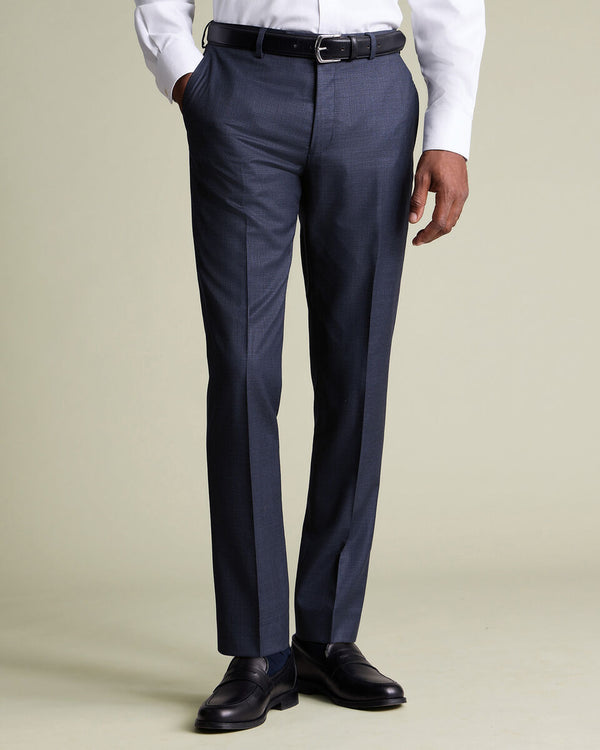Italian Luxury Suit Pants - Ink Blue