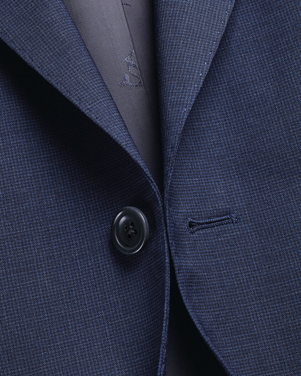 Italian Puppytooth Suit Jacket – Ink Blue