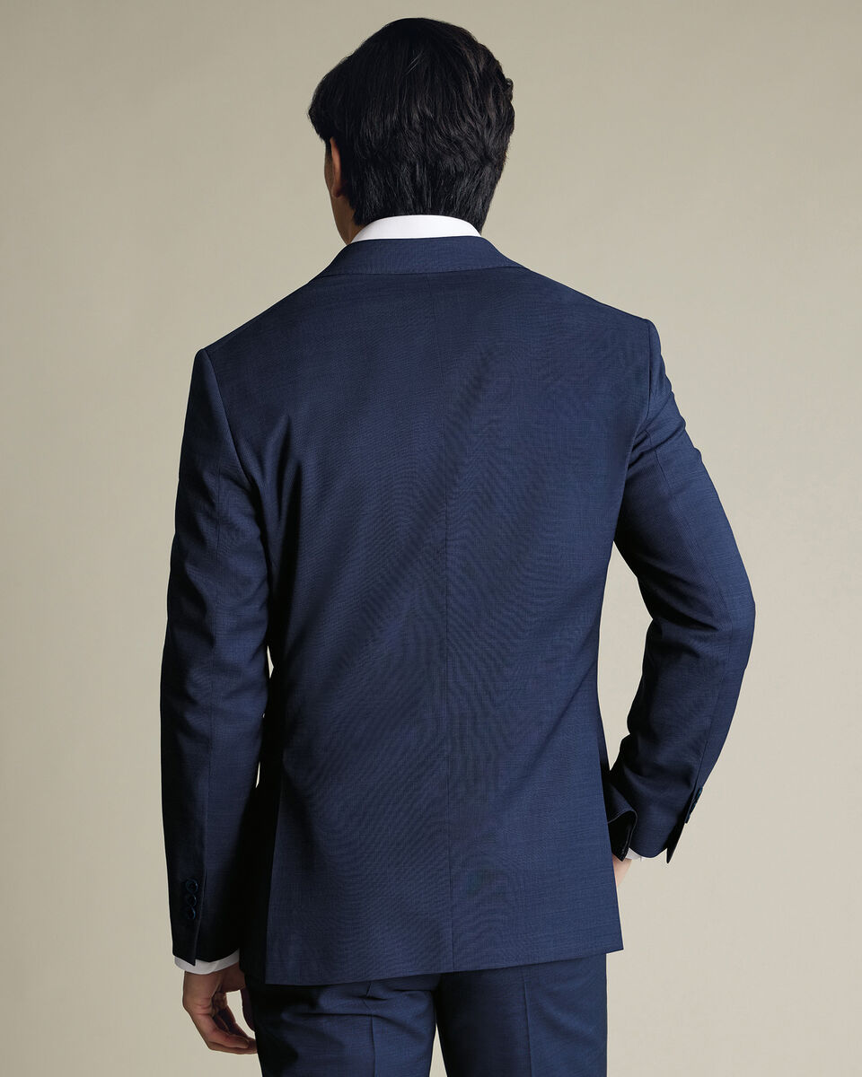 Italian Puppytooth Suit Jacket – Ink Blue