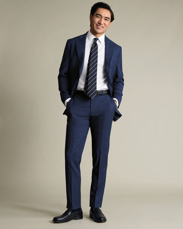 Italian Puppytooth Suit Jacket – Ink Blue