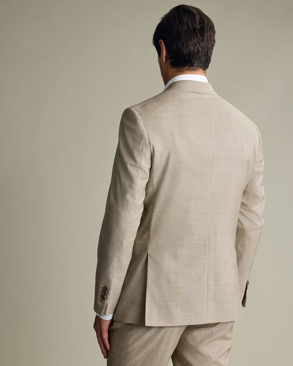 Italian Puppytooth Suit Jacket – Taupe