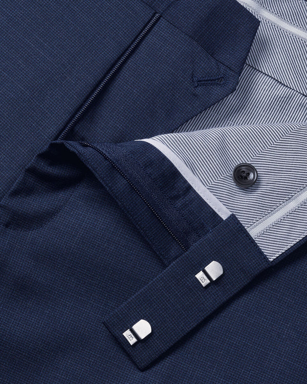 Italian Puppytooth Suit Pants – Ink Blue