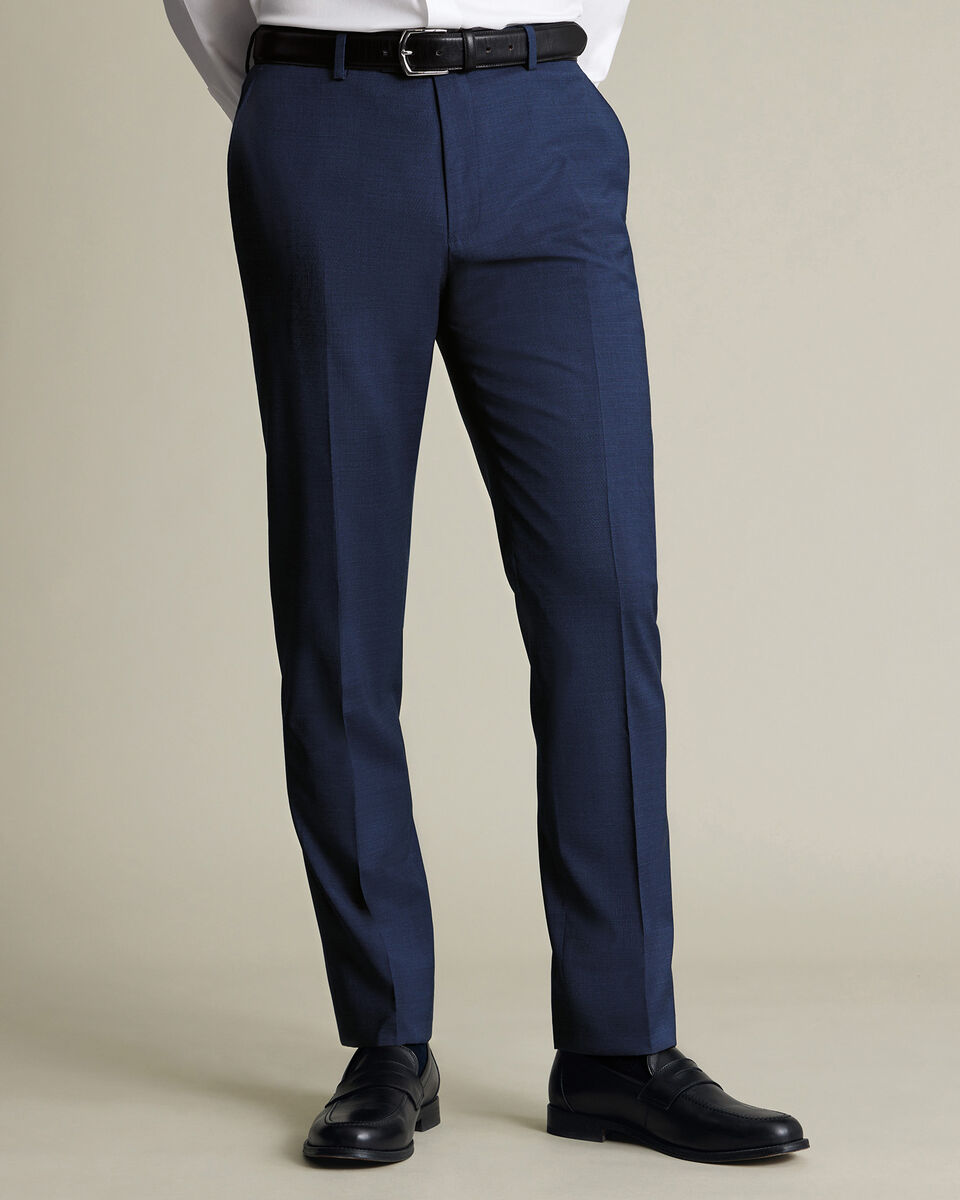 Italian Puppytooth Suit Pants – Ink Blue