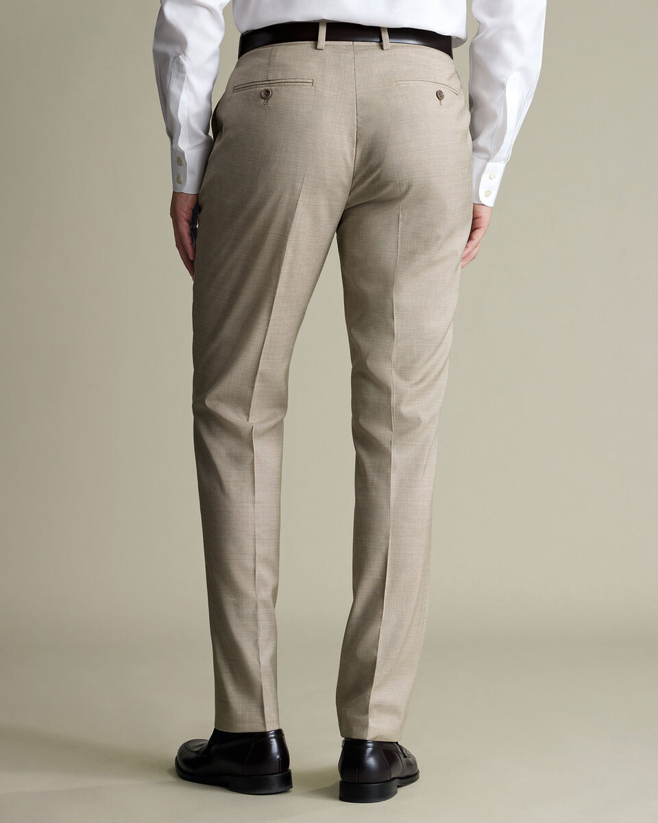 Italian Puppytooth Suit Pants – Taupe