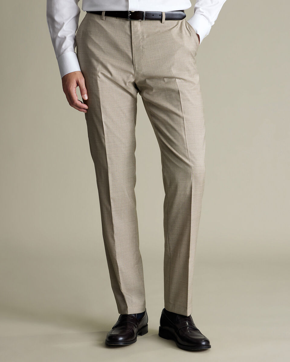 Italian Puppytooth Suit Pants – Taupe Main image