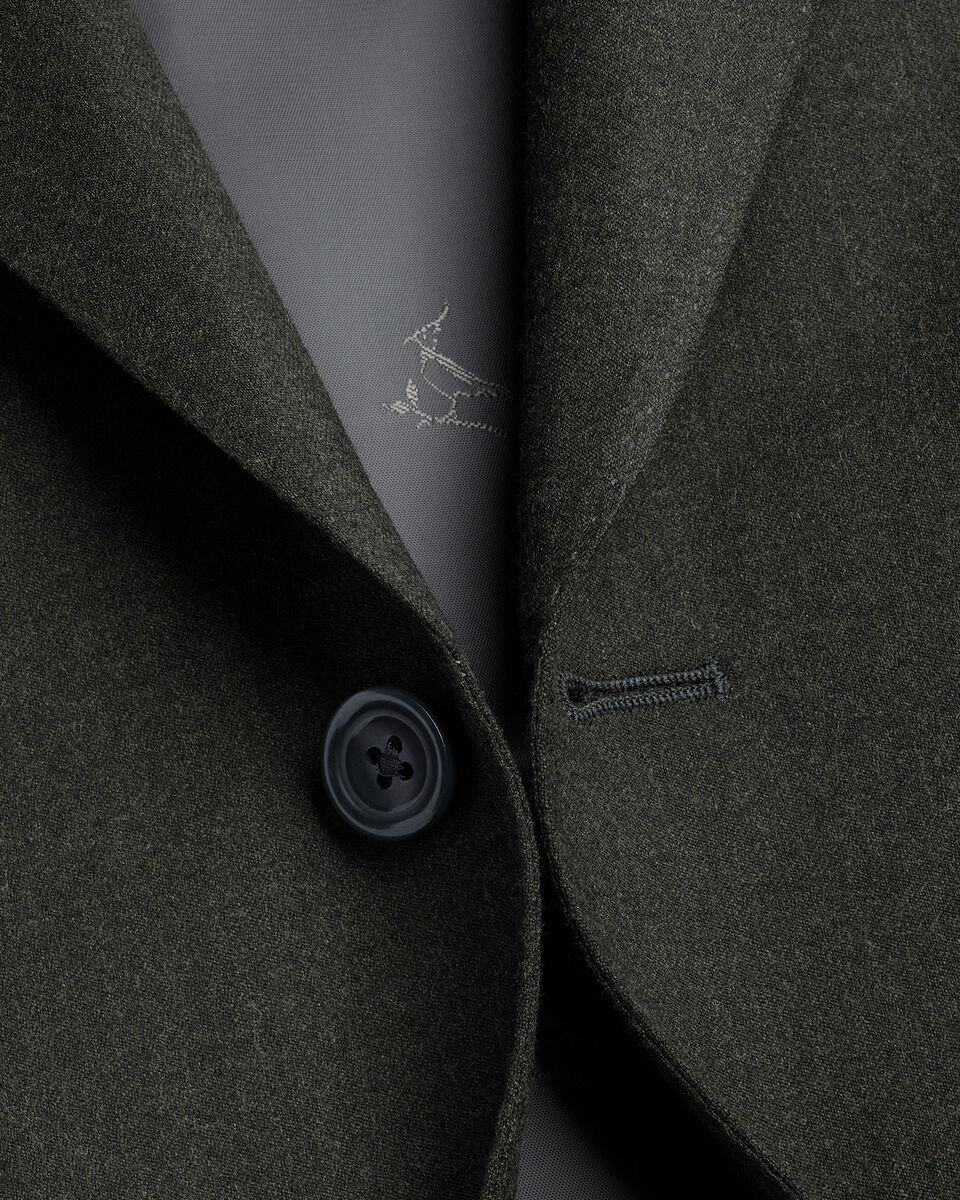 Italian Flannel Suit Jacket - Olive Green Secondary image