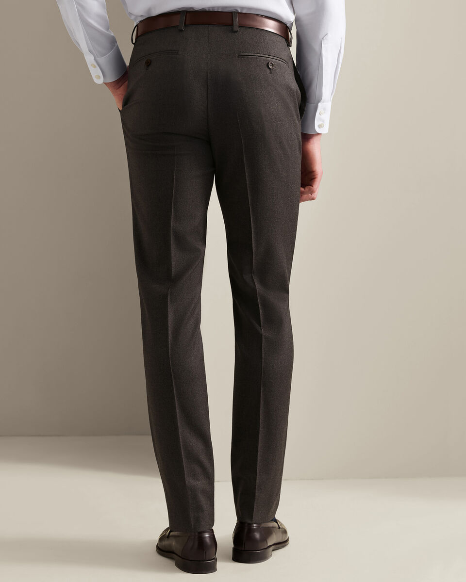 Italian Flannel Suit Pants - Mocha Secondary image