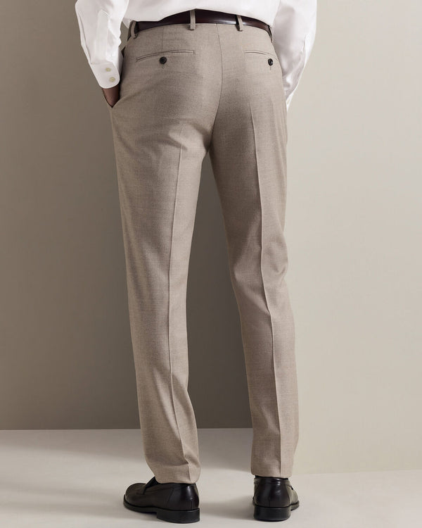 Italian Flannel Suit Pants - Taupe