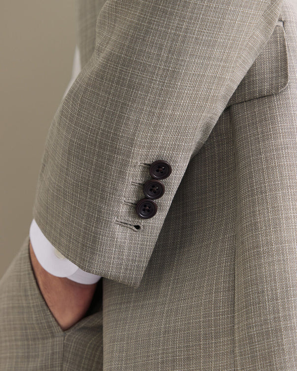 Italian Luxury Suit Jacket - Taupe