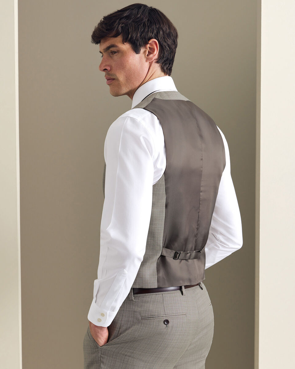 Italian Luxury Suit Vest - Taupe