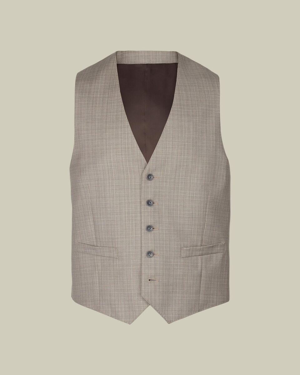 Italian Luxury Suit Vest - Taupe
