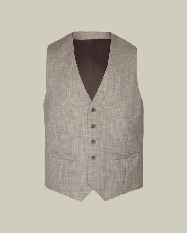 Italian Luxury Suit Vest - Taupe