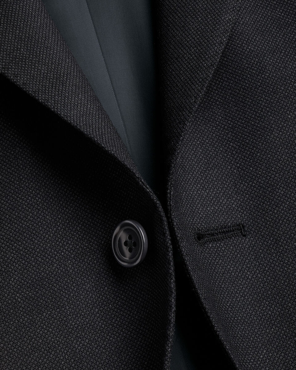 Italian Luxury Birdseye Suit Jacket - Charcoal Secondary image