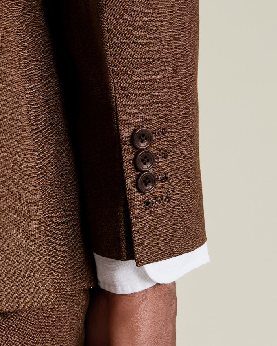 Pure Linen Jacket - Rust