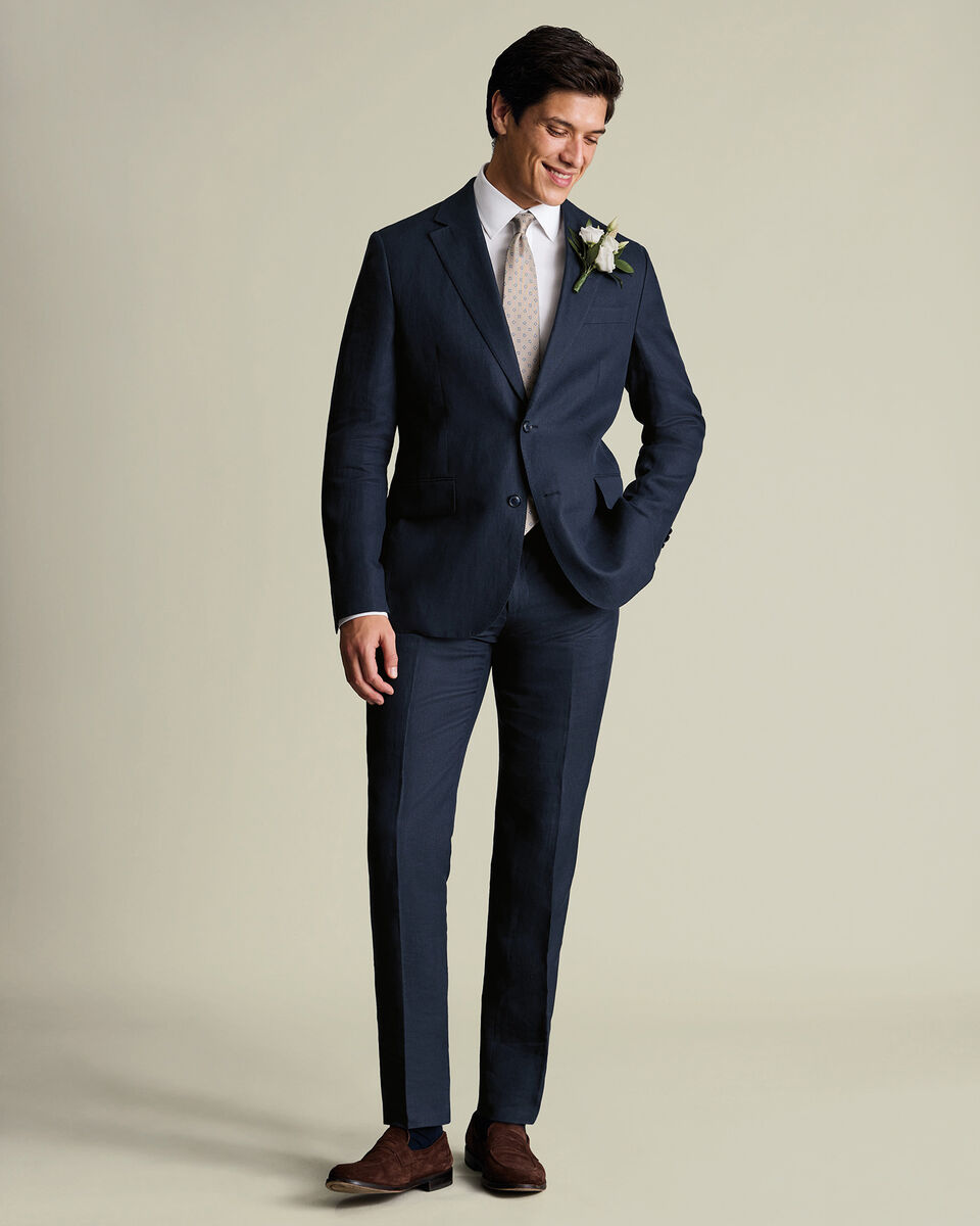 Pure Linen Jacket – Navy