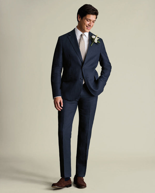 Pure Linen Jacket – Navy
