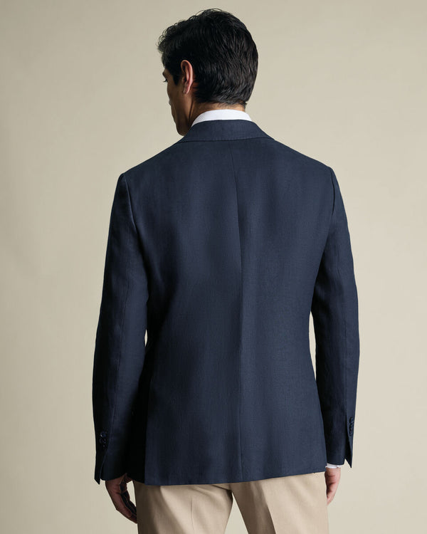 Pure Linen Jacket – Navy