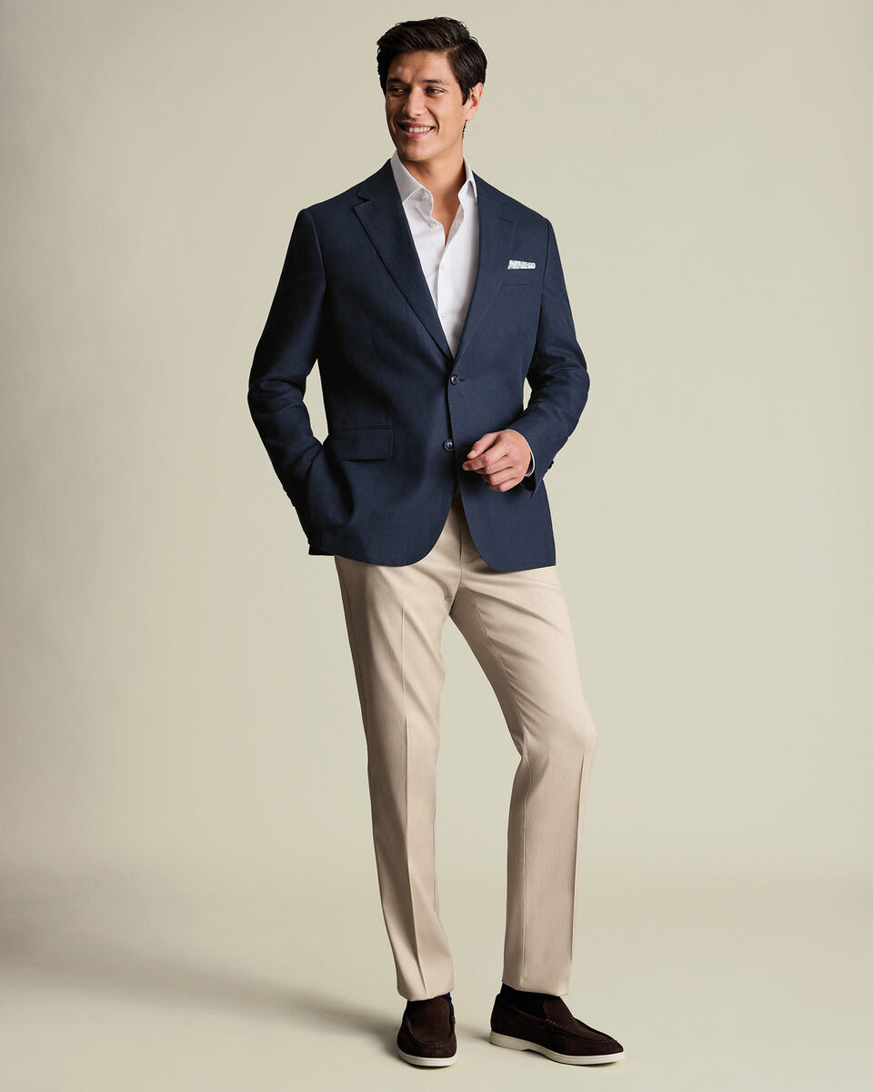 Pure Linen Jacket – Navy