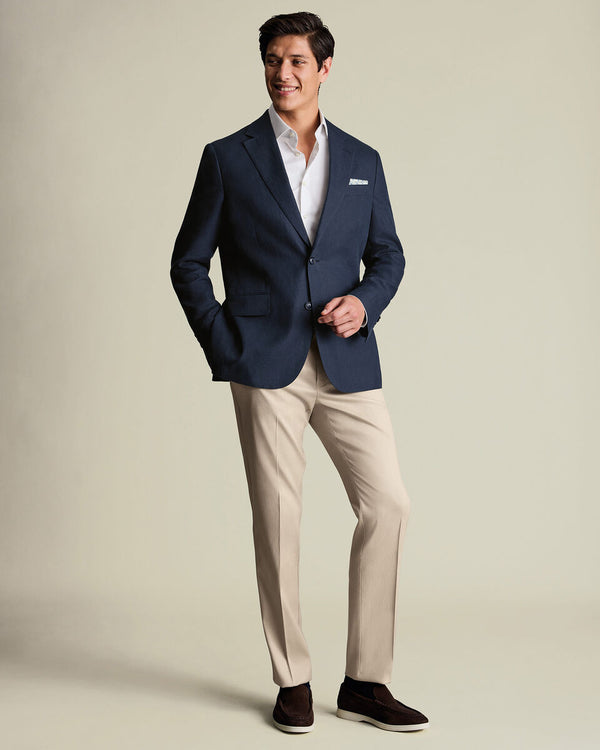 Pure Linen Jacket – Navy