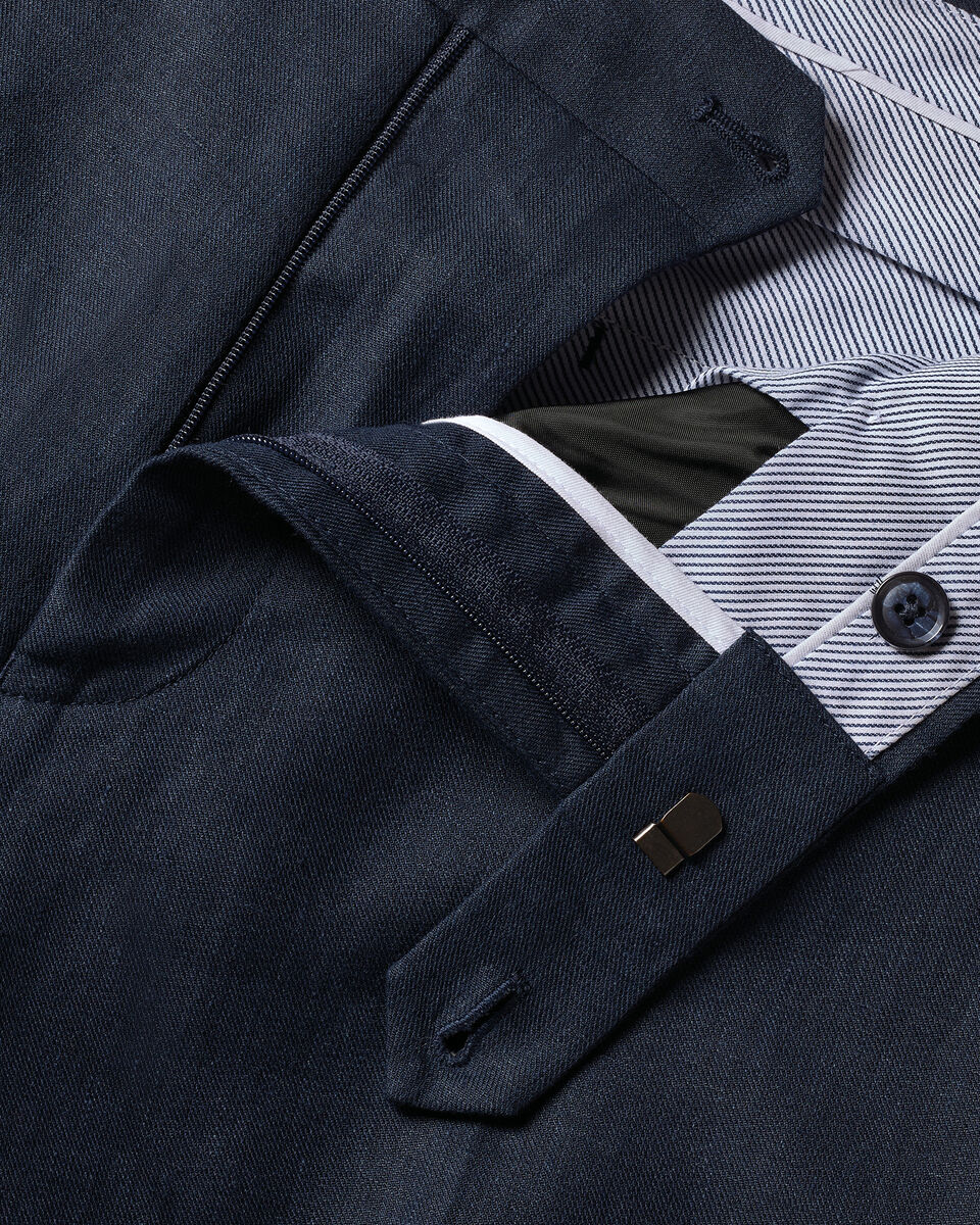 Pure Linen Pants – Navy