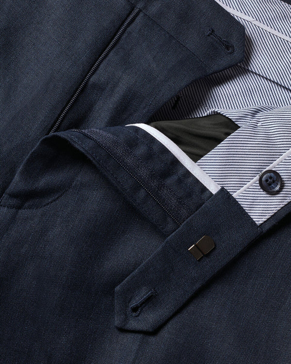 Pure Linen Pants – Navy
