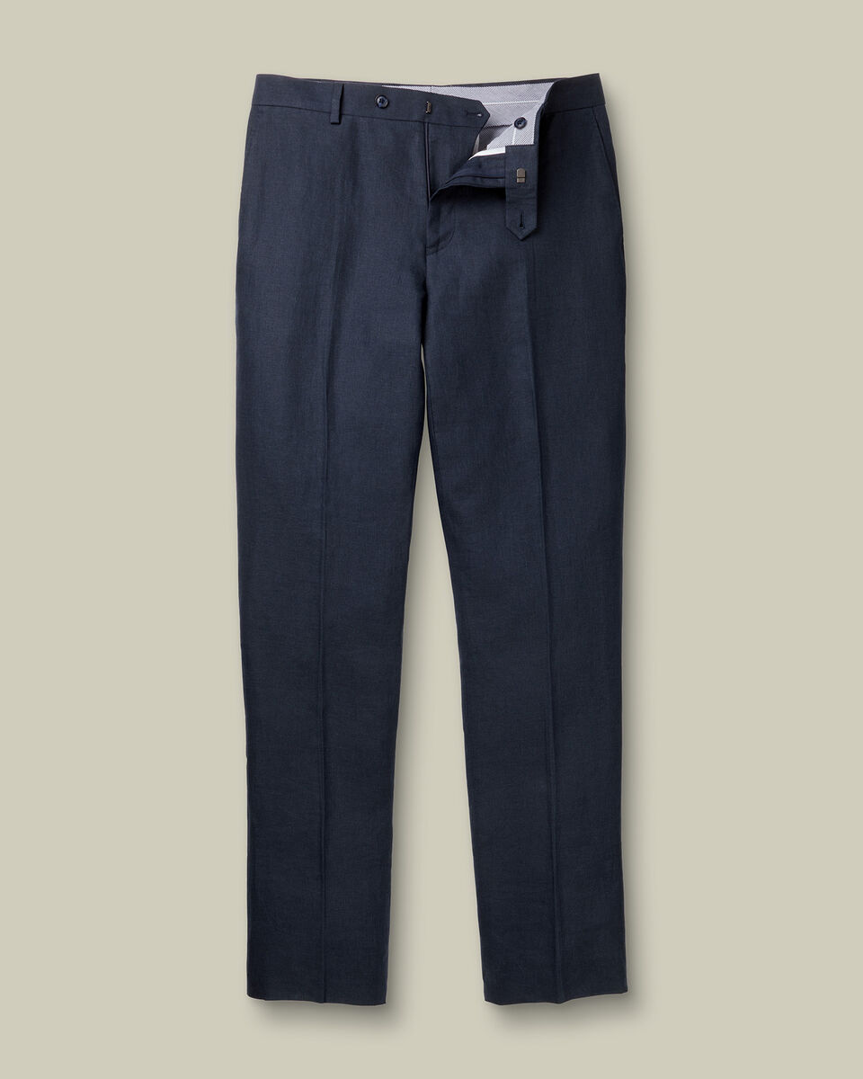 Pure Linen Pants – Navy