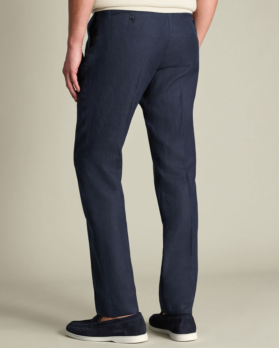 Pure Linen Pants – Navy