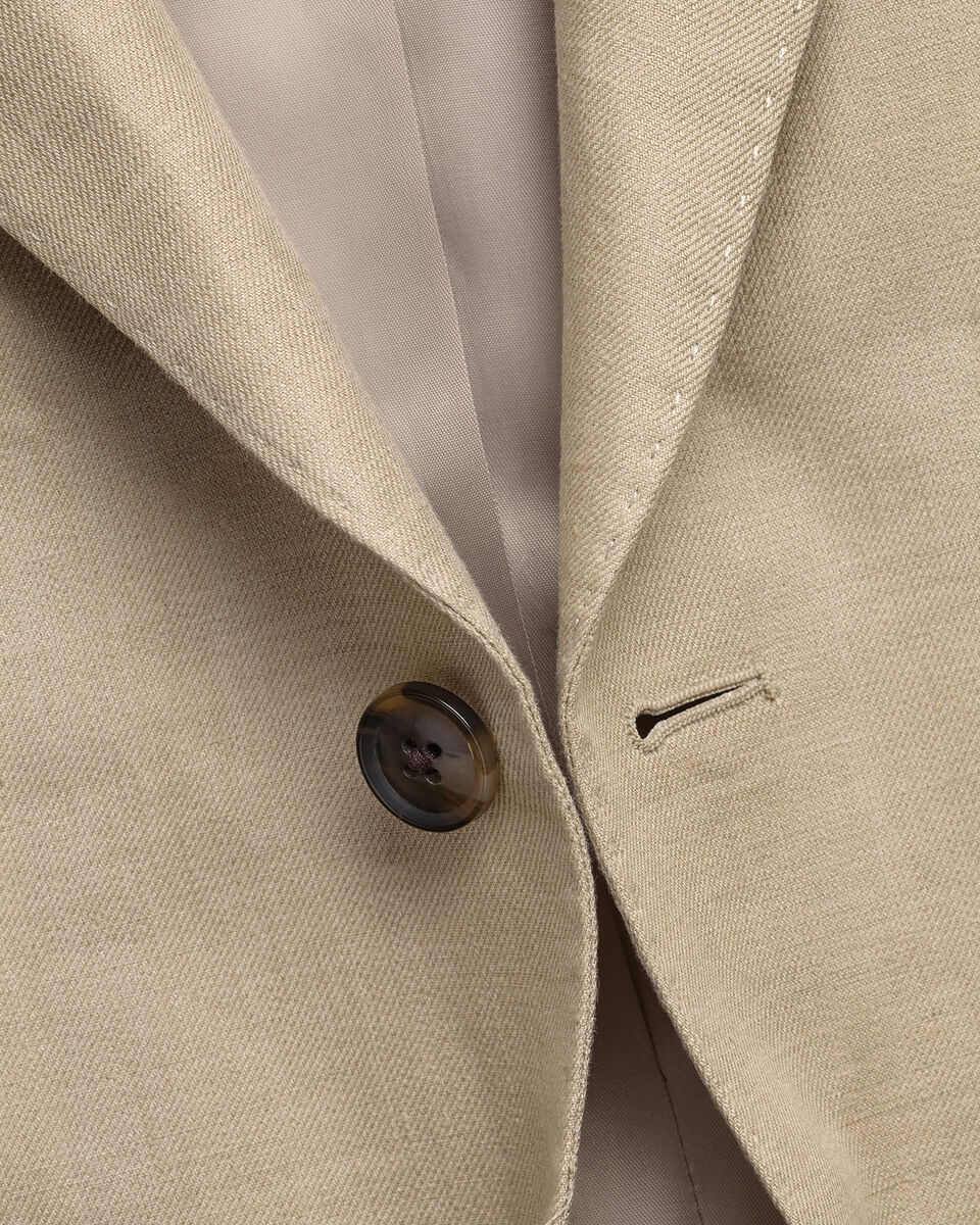 Pure Linen Jacket – Taupe