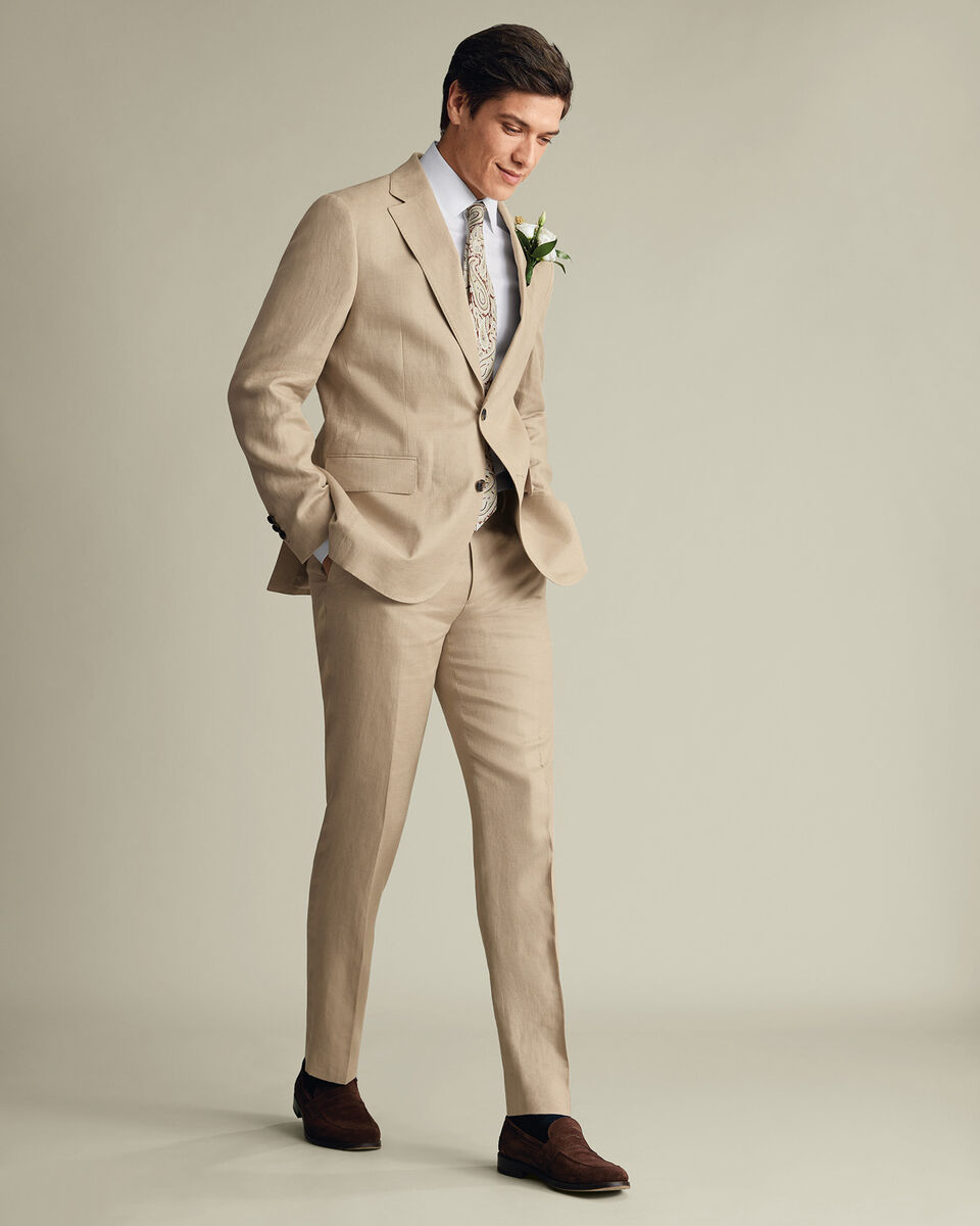 Pure Linen Jacket – Taupe