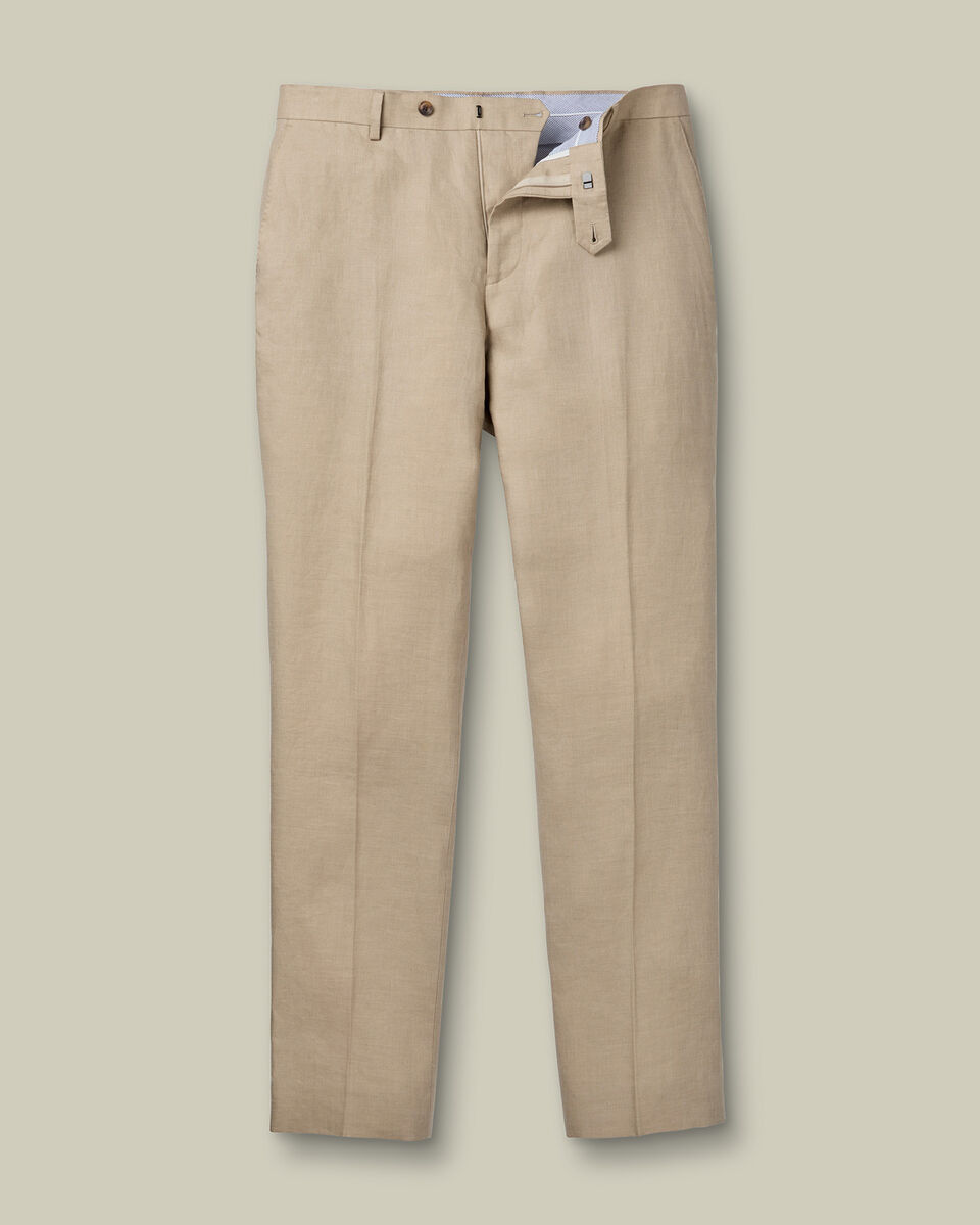 Pure Linen Pants – Taupe Secondary image