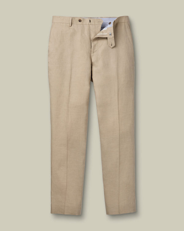 Pure Linen Pants – Taupe