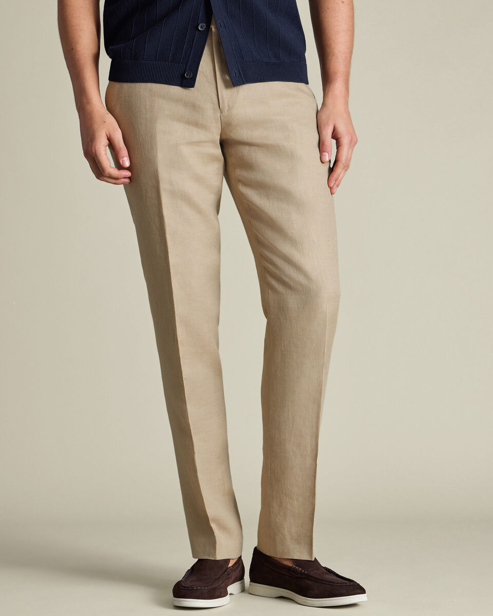 Pure Linen Pants – Taupe