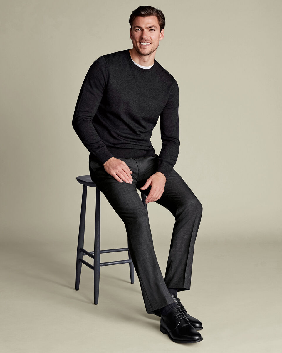 Ultimate Performance End-on-End Suit Pants - Charcoal Gray