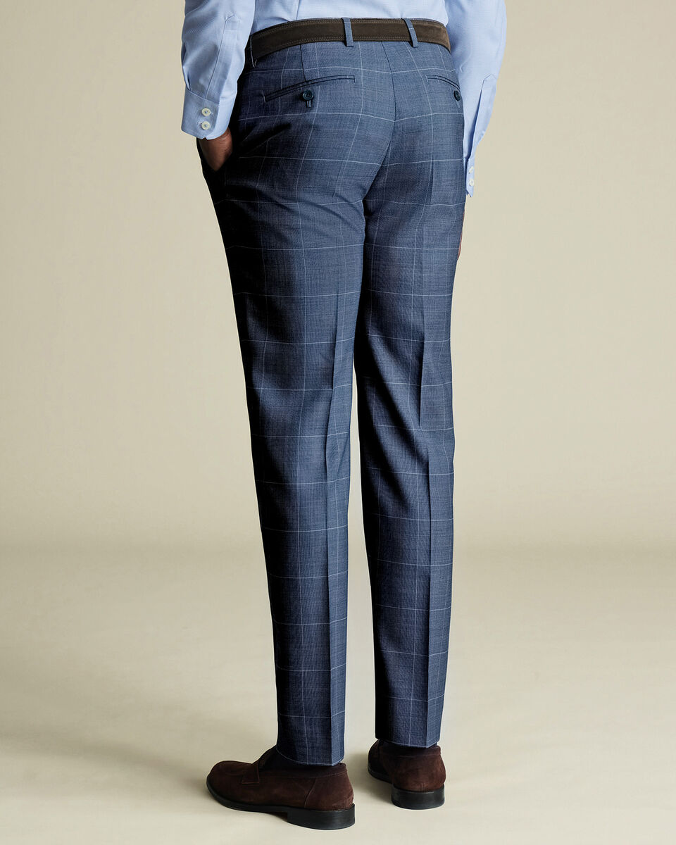 Ultimate Performance Check Suit Pants - Steel Blue Secondary image