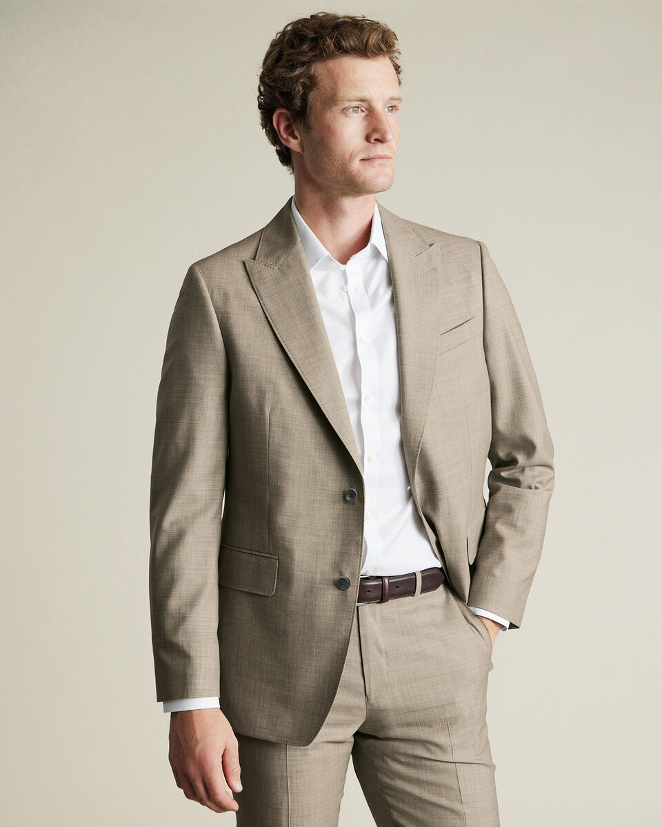 Ultimate Performance Sharkskin Suit Jacket - Limestone