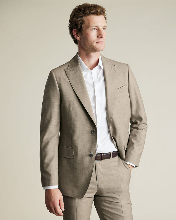 Ultimate Performance Sharkskin Suit Jacket - Limestone