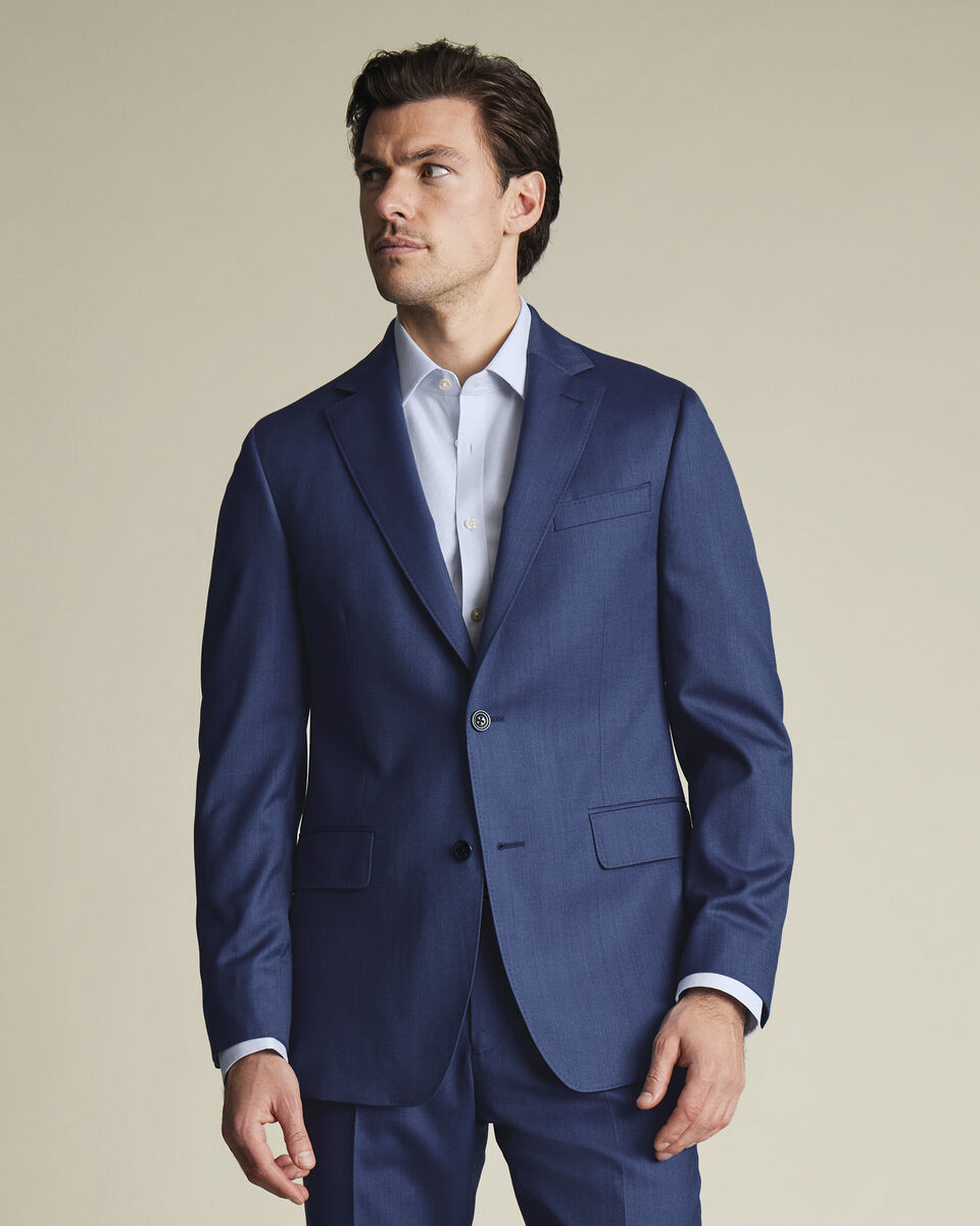 Ultimate Performance Sharkskin Suit Jacket - Royal Blue Main image