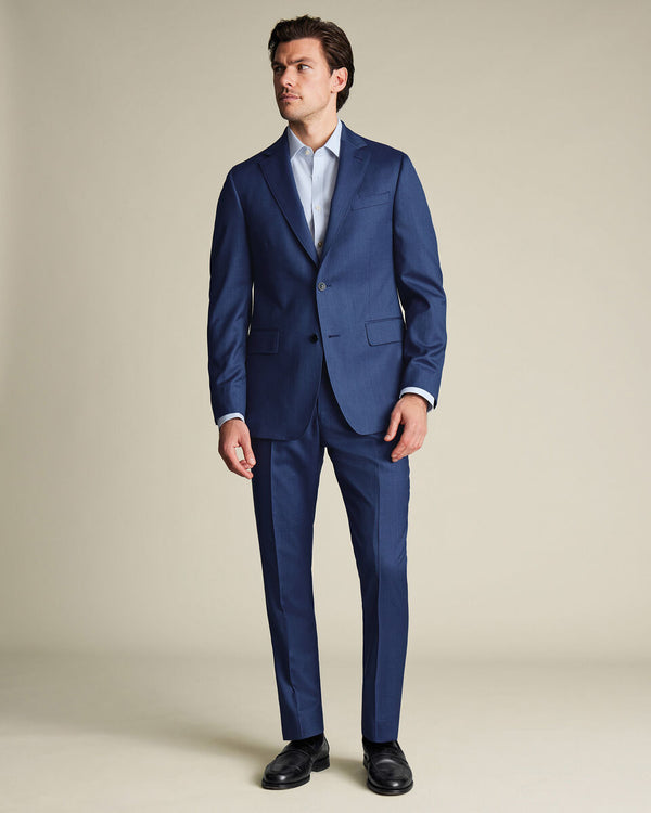 Ultimate Performance Sharkskin Suit Jacket - Royal Blue