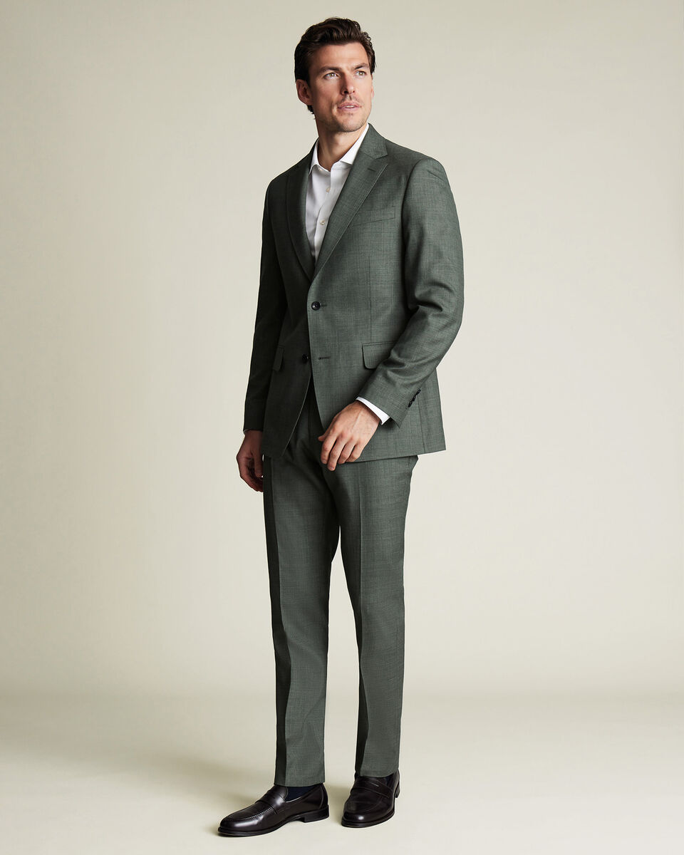 Ultimate Performance Sharkskin Suit Pants - Forest Green