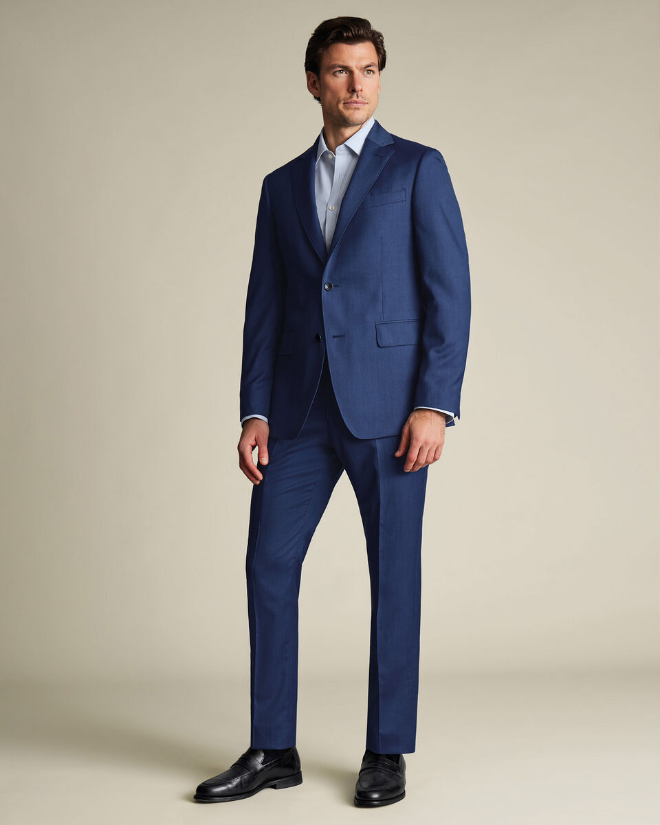 Ultimate Performance Sharkskin Suit Pants - Ink Blue