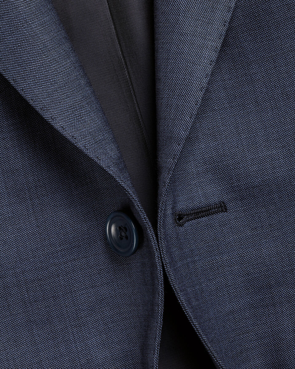 Ultimate Performance Sharkskin Suit Jacket - Steel Blue