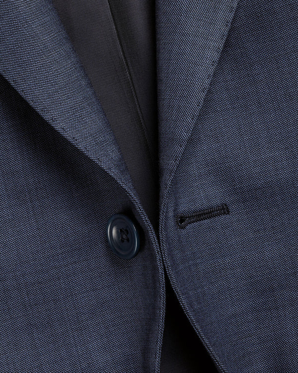 Ultimate Performance Sharkskin Suit Jacket - Steel Blue