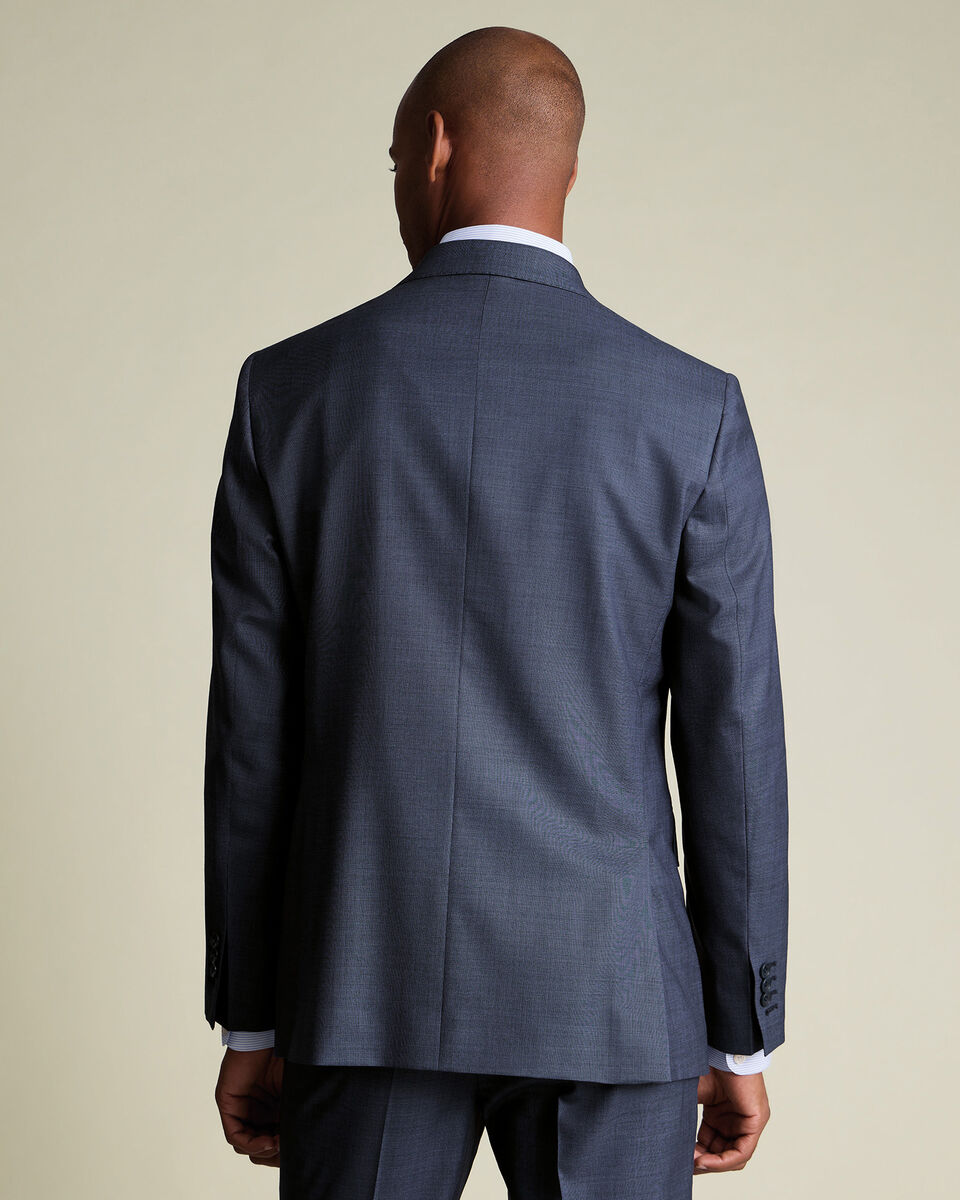 Ultimate Performance Sharkskin Suit Jacket - Steel Blue